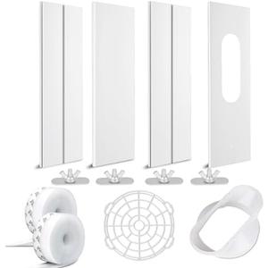 Portable Air Conditioner Window Kit, Upgrade Portable AC Sliding Window Kit with 1 pack 3m seal for Exhaust Hose (5.1"/13cm)