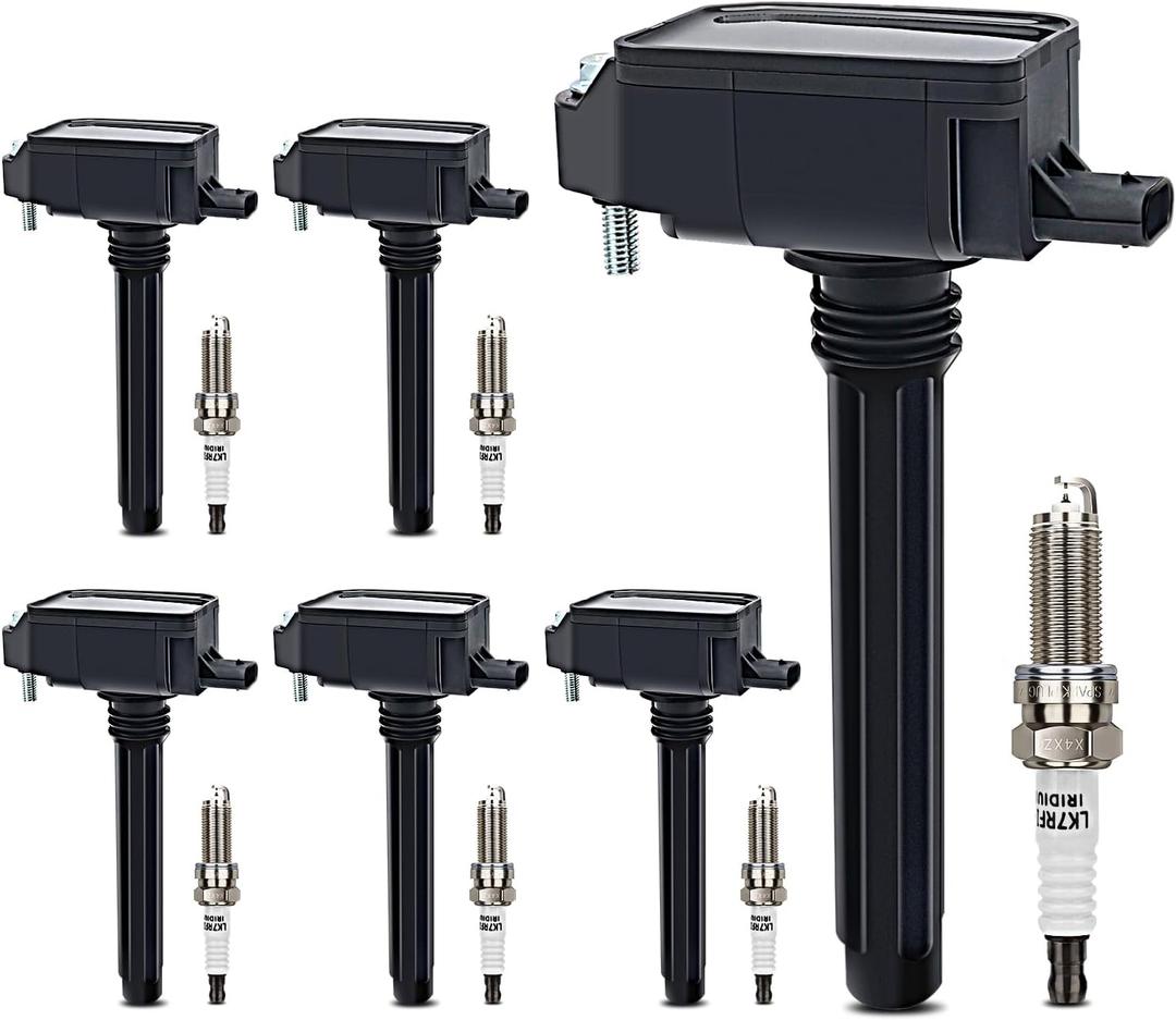 UF807 Ignition Coil & 93175 Double Iridium Spark Plug For 16-21 Jeep Grand Cherokee,Wrangler,Gladiator/Dodge Durango/Ram 1500/Chrysler Pacifica,Voyager 3.6L Replaces# 68223569AB LKR7DIX-11S
