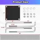 IRENPORU 7" Basketball Hoop Anchor Kit Universal Ground Mount