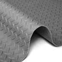 Nisorpa Garage Floor Rubber Mat,4Ft x 8.2Ft Rubber Flooring Rolls,1/8 Inch Thick Heavy Duty Diamond Plate Rubber Garage Floor Covering Waterproof Park
