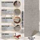 Ottomanson 3' x 10' Non-Slip Rug Pad Gripper 1/4 Inch Thick Dual Surface Felt + Rubber Gripper - Safe for All Floors, Brown