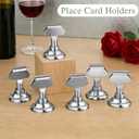 Urban Deco 16PK Table Number Holders Place Card Holders 1.7 Inch Table Card Holders Steel Card Holders for Photos, Food Signs, Memo Notes, Weddings, Restaurants, Birthdays(Silver)
