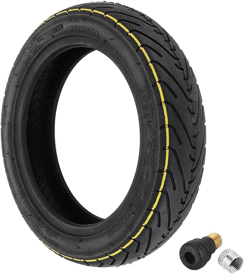 YBang 60/70-6.5 tubeless tire with Valve for Segway Ninebot Max G30 / G30E / G30LP Electric Scooter Solid Rubber Tires 10-inch Anti-Slip Explosion-Proof Tires