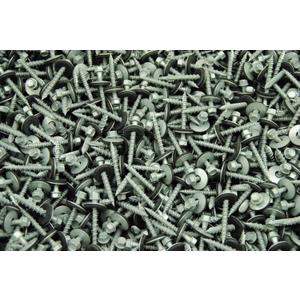 (250 pcs) Hex Head #10 x 1-1/2 Pole Barn Screw Rubber Washer Galvanized Roofing