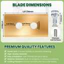 Huazu Replacement Blades for Mammotion Luba & Yuka All Series, 36pcs Titanium-Coated Robotic Replacement Lawn Mower Blades with Washers & Screws