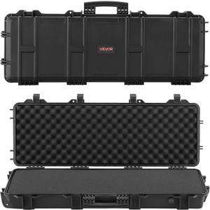 VEVOR Rifle Case, Rifle Hard Case with 4 Layers Fully-protective Foams, Lockable Hard Gun Case with Wheels, IP67 Waterproof & Crushproof, for Rifles or Shotguns, 40 inch
