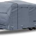 GEARFLAG Travel Trailer Cover Camper Cover Multi-Layers with Reinforced Windproof Side-Straps Anti-UV Water-Resistance Heavy Duty for Motorhome (Fits 15' - 17') - Ideal for rv & Trailer Covers