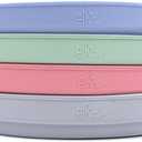 Elk and Friends Kids 6.7" Porcelain Plate Silicone Suction Sleeves | Microwave & Dishwasher Safe