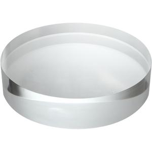 CiaoHER 2in Thickness 8in Diameter Acrylic Disc Display Block Clear Polished Round Pedestal Stand Riser 8" x 2", 1 Pack
