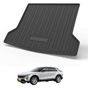 Elsetyler Custom Fit for Cargo Liner 2022-2024 2025 2026 Cadillac Lyrio - Black TPE All Weather Heavy Duty Waterproof Rear Cargo Tray Trunk Floor Mat Protector
