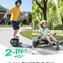 Gyroor Scooter with Adjustable Seat Attachment, 6.5" All-Terrain Self Balancing Scooter, LED Lights & Bluetooth for Kids and Adults, Black, 
Age Range (Description)	6-12 years and Adults
