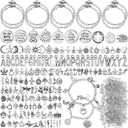 Highergo 469 Pcs Bangles Bracelet Making Kit Link Chain Bracelet Charms with OT Toggle Clasp DIY