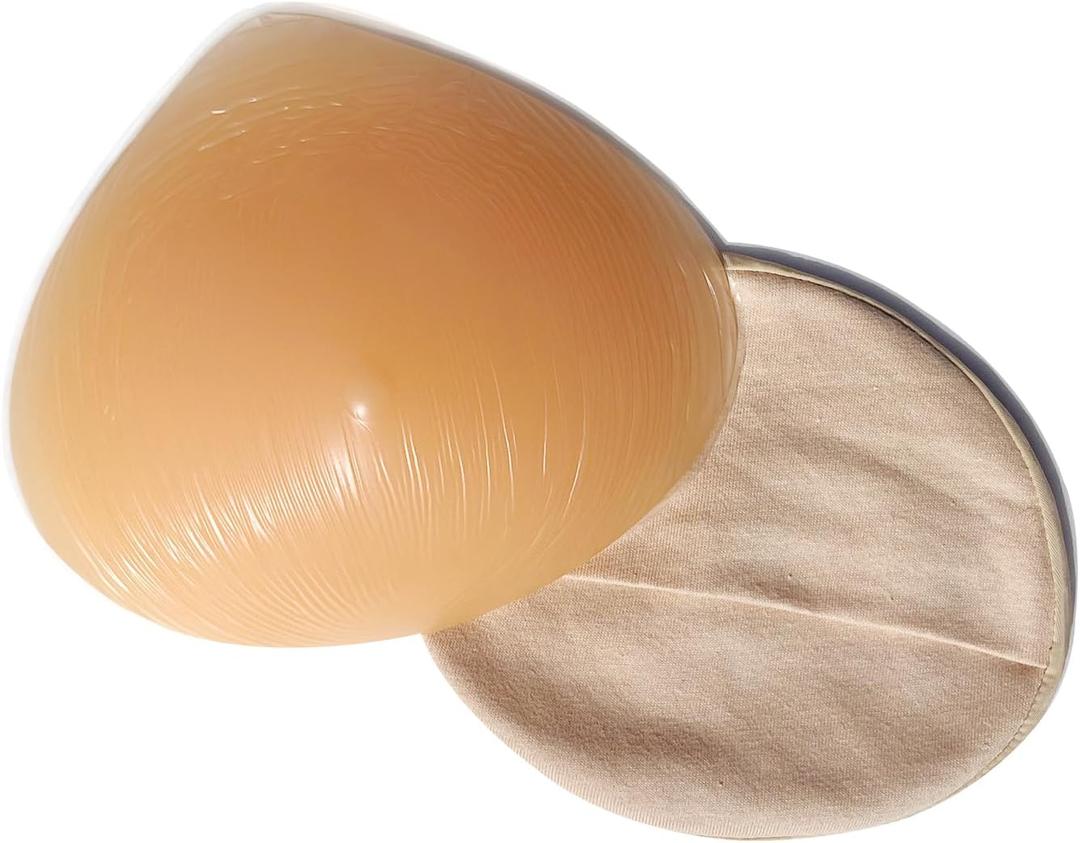 Silicone Breast Form Triangle Bra Inserts Mastectomy Prosthesis Padding Enhancers One Piece (M)