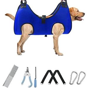 VBUY Pet Dog Grooming Hammock for Nail Trimming,Dog Restraint Hanging Harness for Nail Clipping,Dog Grooming Sling for Large Dogs with Nail Clippers/Nail File/Pet Comb,Claw Care(XXL for 90lb)