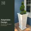Mayne Fairfield 28-Inch Tall Planter Self-Watering, Weather-Resistant Planter for Flowers Durable Outdoor Design for Patio, Porch, or Entryway
