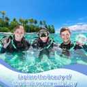 Snorkeling Gear for Adults, 4 in 1 Adult Snorkel Set with Panoramic View Snorkel Mask, Dry Top Snorkel, Adjustable Short Fins and Travel Bag, Snorkel Set with Fins for Snorkeling Diving