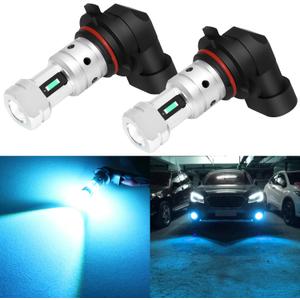 PHINLION 9006 Ice Blue LED Fog Light Bulbs, Super Bright 3800 Lumens 9006 HB4 LED Fog Bulb Replacement for Car Truck Fog Lights or DRL Lamps, 1:1 Halogen Size, Pack of 2