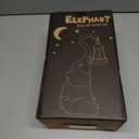 Garden Statues Elephant with Solar Lantern Outdoor Figurines Decorations for Patio Yard Lawn Ornaments Gifts for Birthday Mom Housewarming(Gray)