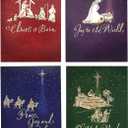 Hallmark Image Arts Religious Boxed Christmas Cards Assortment (4 Designs, 24 Christmas Cards with Envelopes) (Gold Foil Icons)