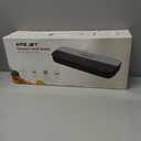 Food Sealer Vacuum Sealer-Tempered Glass Stainless Steel panel, LED Touch Control, Digital Display, Pulse/Moist/Dry/Seal/External Suction Modes, Includes 30 Vacuum Bags & Built-in Cutter (Black Gray)