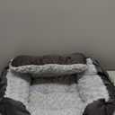 Dog Car Seat for Small Dogs, Washable Pet Booster Car Seats with Clip-On Safty Leash, Comfy Deluxe Plush Carseat with Storage Pockets, Puppy Travel Carrier Bed for Dogs Under 25 lbs, Grey