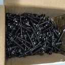 Wensilon (200Pcs) #81-1/4" Black Hex Washer Head Self Drilling Screws, 410 Stainless Steel Metal SheetScrewsTEK Screws, Sheet Metal Self Tapping Screws