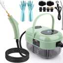 Steam Cleaner, 2500W High Pressure Handheld Steamer, 6-gears adjustable, Portable Steam Cleaning Machine with 6 Brushes, Cleaning for Home Use, Kitchen, Bathroom,Hard Surface,Car Detailing (Green)