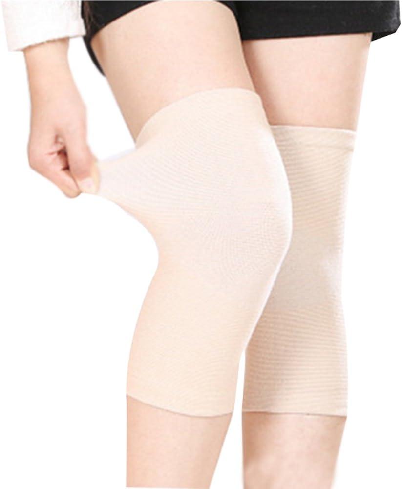 JUMISEE (One Pair Cotton Knee Sleeves for Knee Support, Circulation Improvement & Pain Relief Compression Knee Brace (X-Large, Complexion)