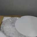 Flush Mount Ceiling Light,16''Modern Close to Ceiling Lamp with Double Linen Fabric Shade,3 Light Semi Flush Mount Ceiling Light Fixture,Farmhouse Drum Light Fixture for Bedroom Living Room