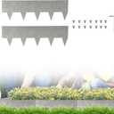 2 x 10ft Galvanized Steel Landscape Edging16.9" L x 5.5" H Galvanized Garden Edging with Bendable and Flexible DesignWeathering Rust Patina Finish(7-Pack)