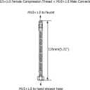 Faucet Supply Line,Roman Bathtub Faucet Lines Braided Nylon Hose M151.0 Female Compression Thread  M101.0 Male Connector