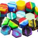 26ml Hexagon Silicone Wax Containers Non-stick Jars (15)