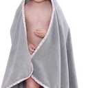 TBEZY Hooded Towel for Kids 100% Cotton Ultra Soft with Unique Animal Design Large for Infants 3-10 Years (Elephant)