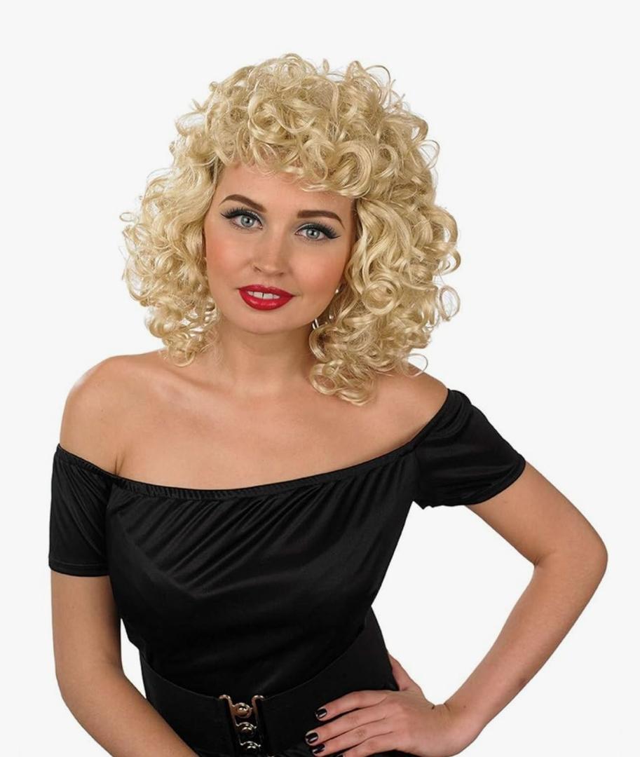 fun shack Blonde Bob Curly Wig, Platinum Short Curly Hair Wig for Women, Perfect for Parties and Events, One Size