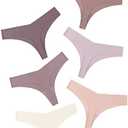 DEANGELMON Seamless Thongs for Women No Show Thong Underwear Women Comfortable Multiple Pack M