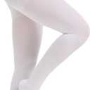 MGANG Medical Compression Pantyhose for Women & Men, 20-30mmHg Graduated Compression Support Tights, Open Toe, Opaque Waist High Compression Stockings for Edema, Varicose Veins, Flight, DVT, White XXL