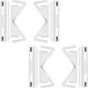 2 Pair Universal End Cap for 2 1/2'' Curtain Rod Wide Curtain Rod Cap Plastic Flat Curtain Rod Cap Flexible Corner Connectors