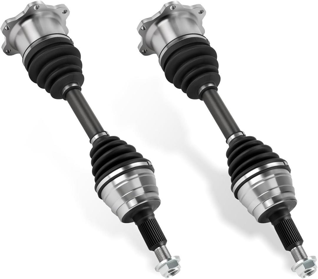 Front CV Axle Shaft Assembly Fits for Chevy Silverado 1500/2500/3500 HD, Suburban 2500, Avalanche 2500 & GMC Sierra, Yukon XL 2500 & Hummer H2, 1999-2013, 4WD Only, Driver & Passenger side, 2PC