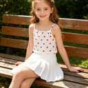 4 Packs Girl Sleeveles Tank Tops Paghetti Strap Cami Camisole Summer Set 3-14Y