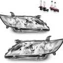 Headlights Assembly with Bulbs for 2007-2009 Toyota Camry, for 2007 2008 2009 Toyota Camry US Version Driver & Passenger Side