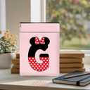 Cute Cartoon Mouse Gifts Initial A-Z Personalized Book Sleeve Pouch Monogrammed Waterproof Book Covers Magic Mouse Printed Pouch with Pockets Protector for Books Lover Reader Women Girls (G)