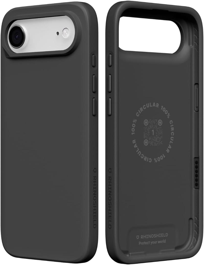 RhinoShield Phone Case Compatible with iPhone Air | SolidX - Reinforced Shock-Absorbing Protection, Minimal and Slim Design with Military Grade Drop Protection - Classic Black