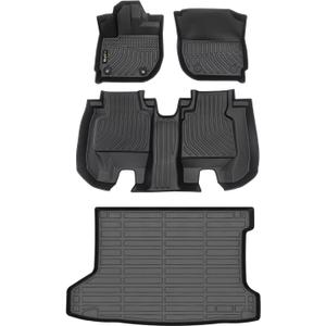 All Weather Car Floor Mats & Cargo Liner for Honda HR-V 2016-2022 (FWD Models) Custom Fit Full Set Accessories - Black
