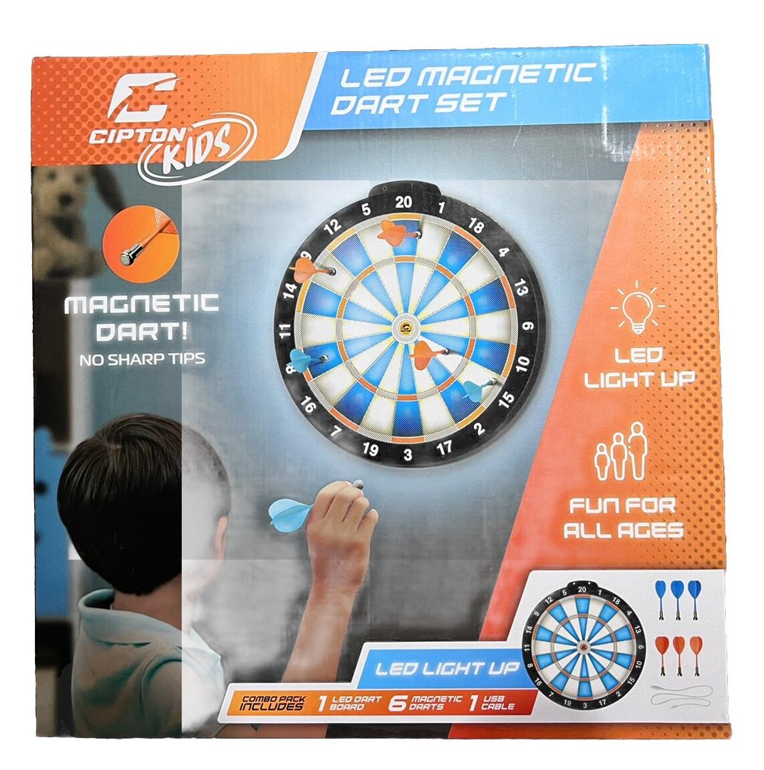 CIPTON Kids LED Magnetic Dartboard Set - 8pc