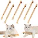 6 Pack Silvervine Sticks for Cats - Cat Teething Toys, Catnip Chew Sticks, Edible Kitty Toys for Indoor Cats