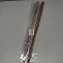 4 Pcs Long Cooking Chopsticks Reusable 15.3 Inch Non-slip Threaded Stainless Steel Chopsticks and 16.5 Inch Natural Wooden Extra Long Chopstick for Hot Pot, Frying, Noodle, Cooking Favor