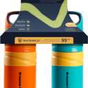 Tommee Tippee Superstar Insulated Flip Top Sportee, 18 months+, 11oz, Toddler Sippy Cup, Leak and Shake Proof, Antimicrobial Spout, Pack of 2, Orange and Teal