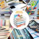StorBin 4 Trays Paper Organizer Letter Tray, Acrylic Stackable Desk File Organizer, Clear Office Desk Organizer for File Paper, Ipad, Letter, A4 Office File, Books, Notes