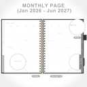 And Per Se 2026 Planner, A4 Size-Daily, Weekly & 18-Monthly Planner, Daily Schedule, Monthly Tabs, 100 GSM Thick Paper(Black)