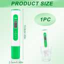 2 x TDS Water Tester for Lab, TDS Meter Digital Water Tester - High Accurate and Reliable Digital PPM Meter, 0-9990PPM Water Quality Tester for Drinking Water/Wine/Kitchen/Laboratory (Green)